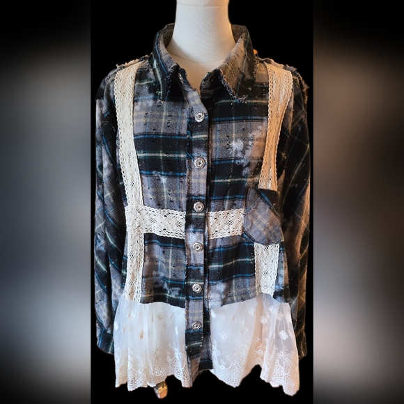 POL Jackets & Blazers - POL Black and Gray Plaid Jacket